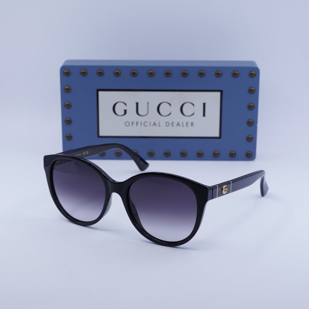 Gucci GG0631S 001 Round Sunglasses - Black\Grey Gradient